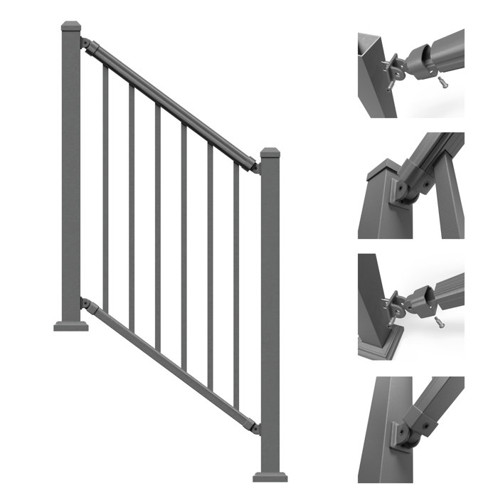 Ultra Max Aluminum Stair Railing Bracket Kit Wayfair